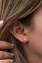 Heliophilia Silver Pendientes de Plata de Ley 925 con Oro Rosa y Circón
